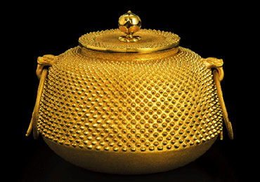 茶釜石黒光南作純金1770g