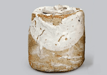 三輪休雪作　萩焼水指　共箱揃い