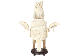 象牙龍彫文香炉