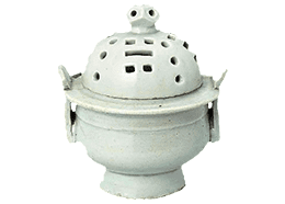 李朝期作:白磁香炉