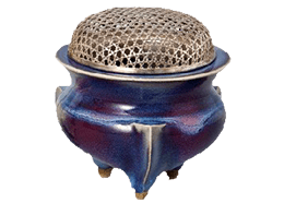 朝日豊斎作鈞窯香炉